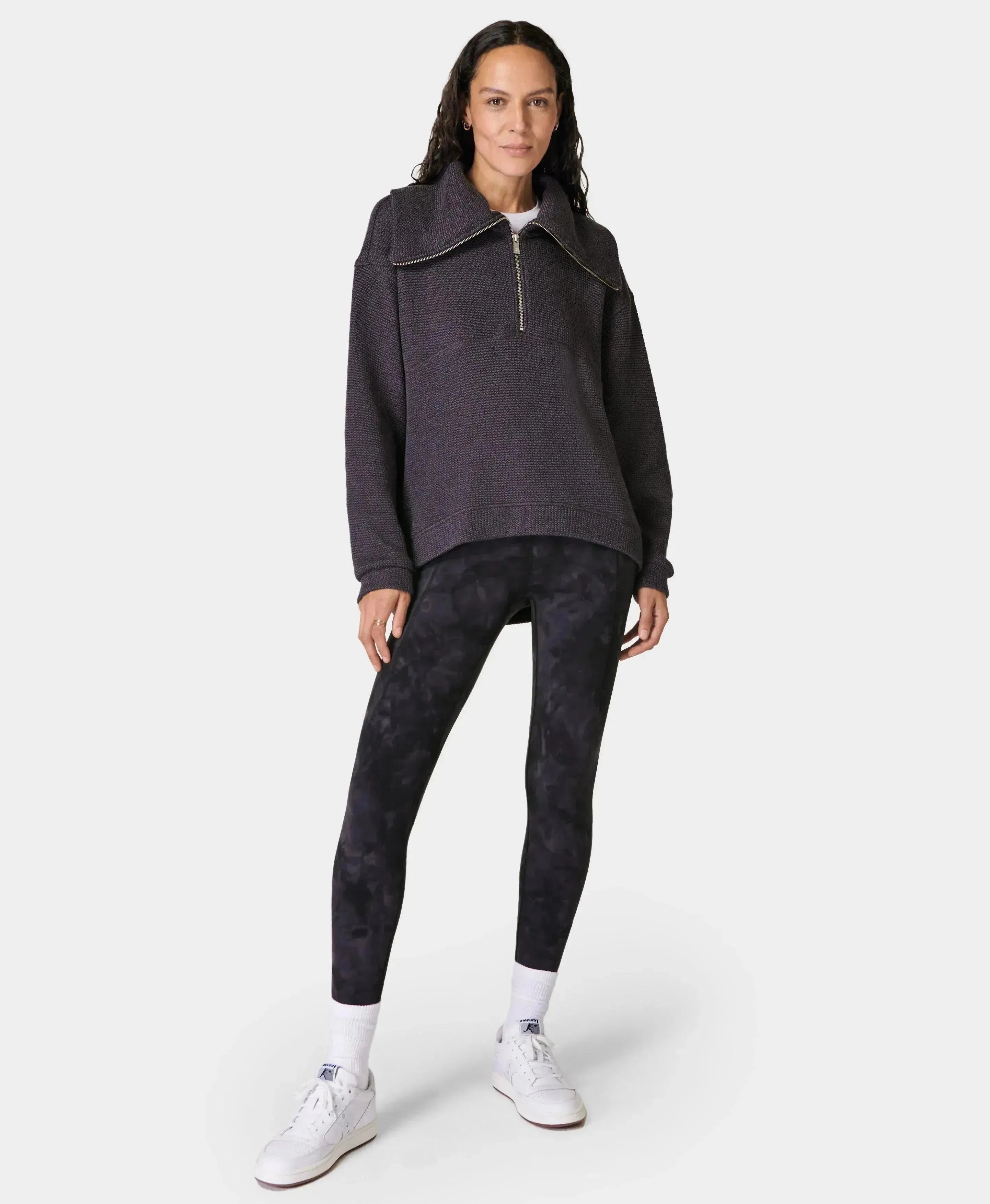 Restful Boucle Half Zip Sweats Sb8089 Urban-Grey