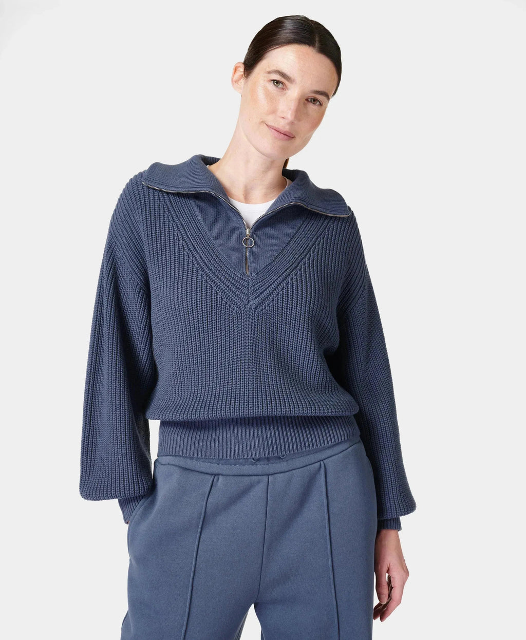 Modern Collared Sweater Sb9080 Endless-Blue
