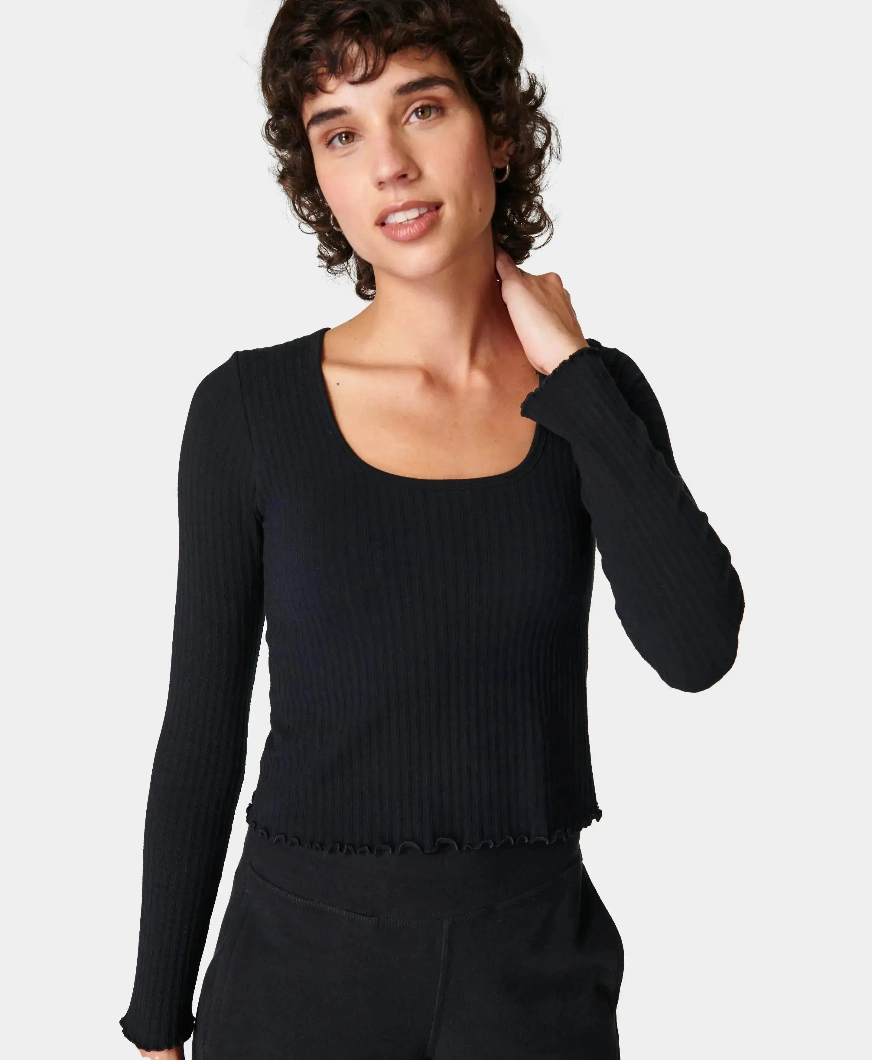 Mindful Long Sleeve Top Sb9183 Black