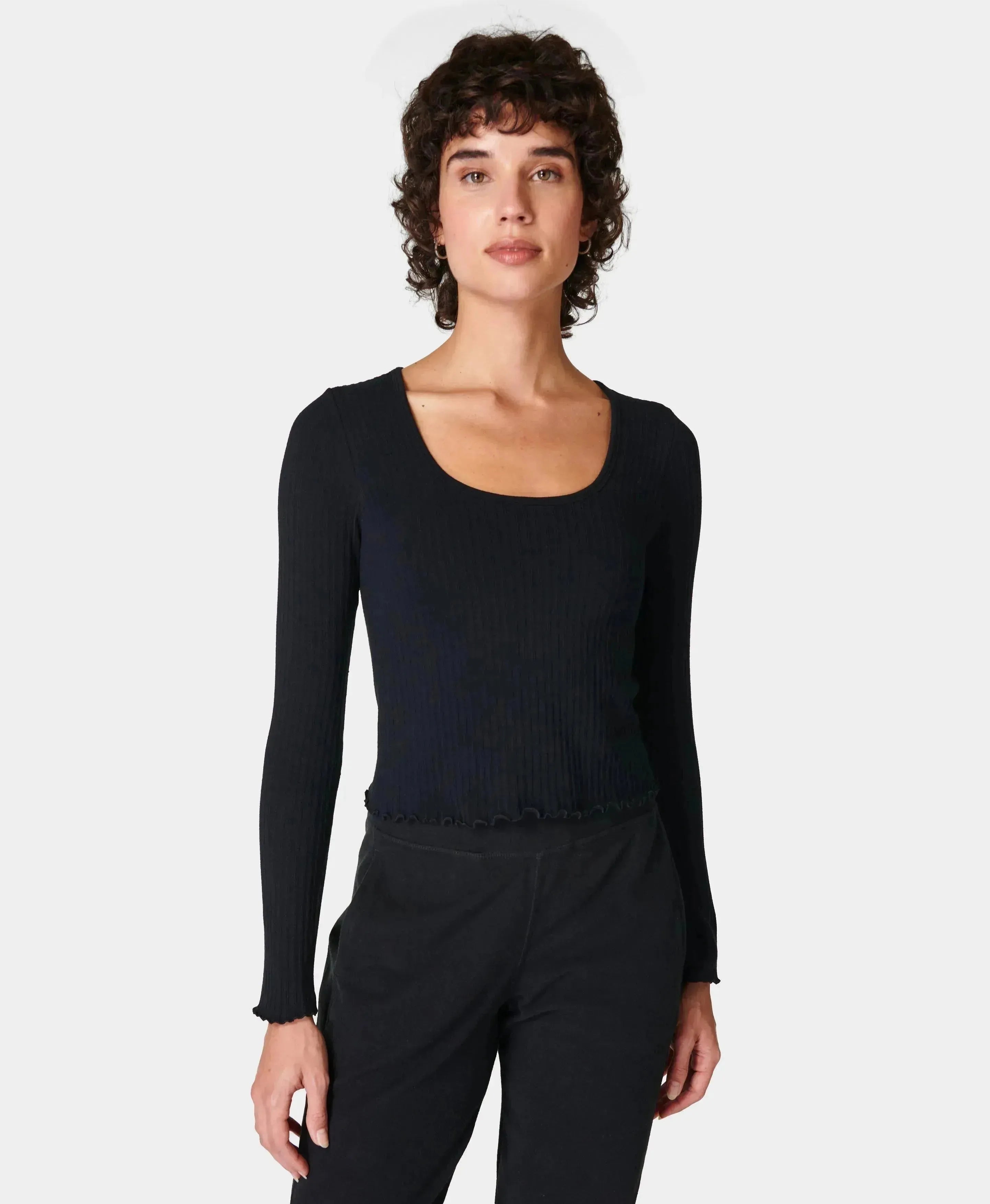 Mindful Long Sleeve Top Sb9183 Black