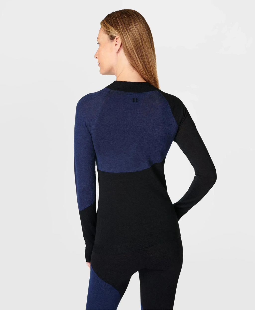 Merino Wave Turtle Neck Base L Sb9207 Blue-Wave-Jacquard