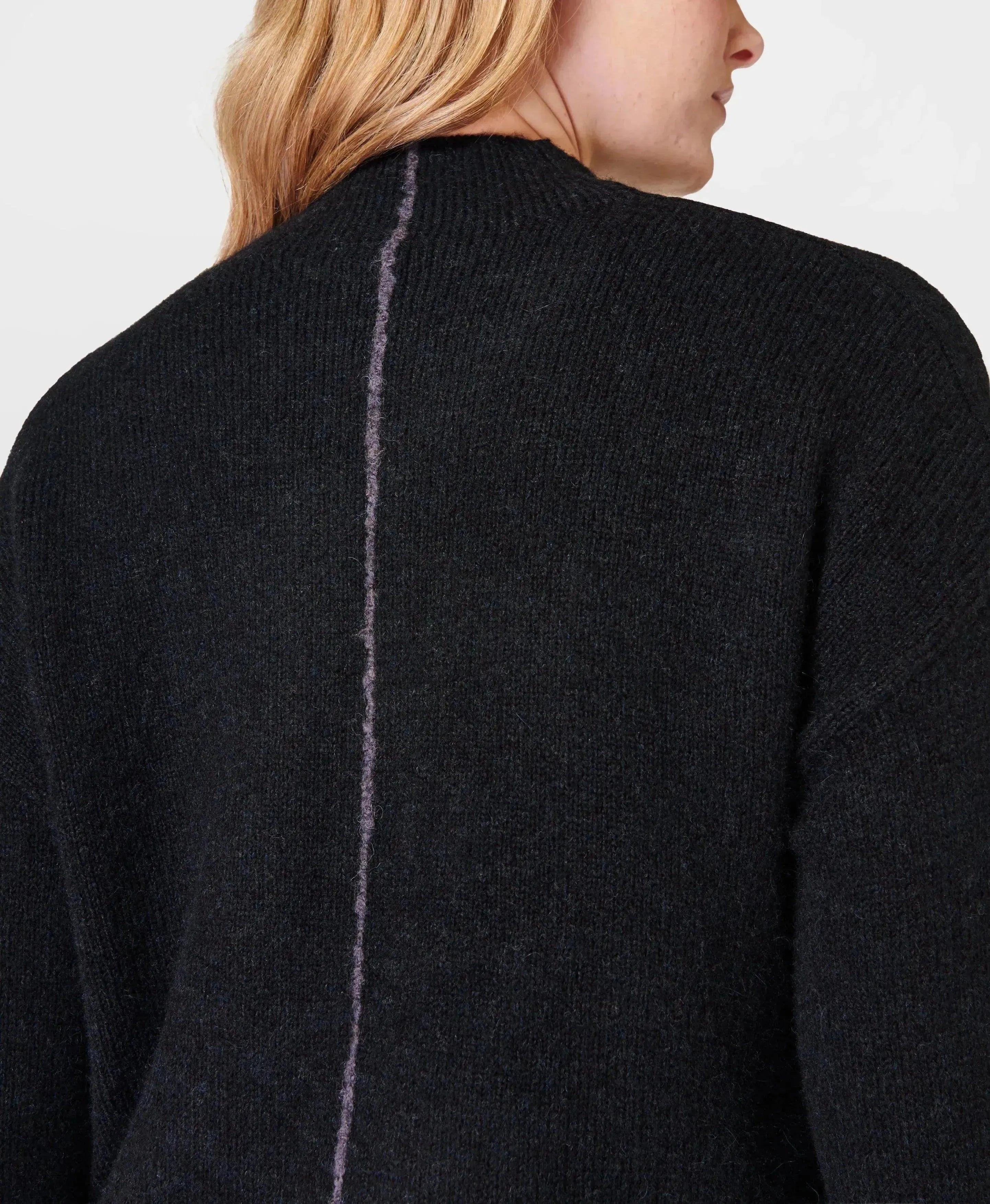 Pinnacle Wool Funnel Neck Sb9221 Black