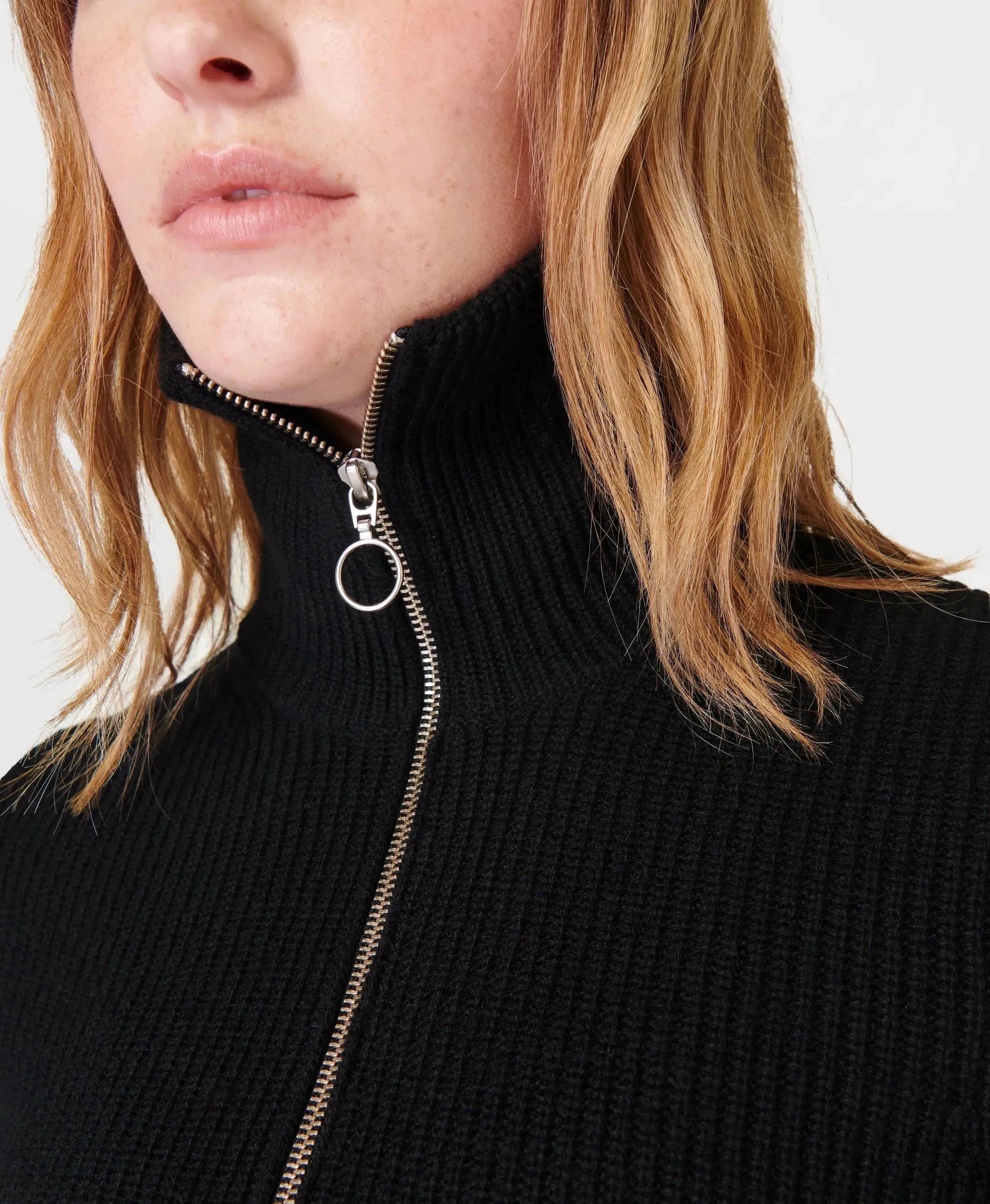 Modify Zip Up Cardigan Sb9479 Black