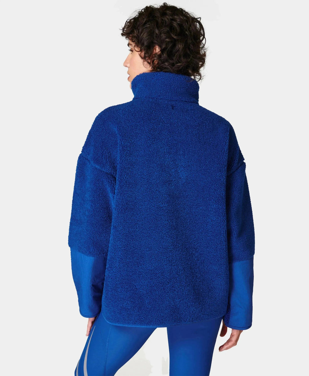 Plush Textured Half Zip Sb9535 Lightning-Blue