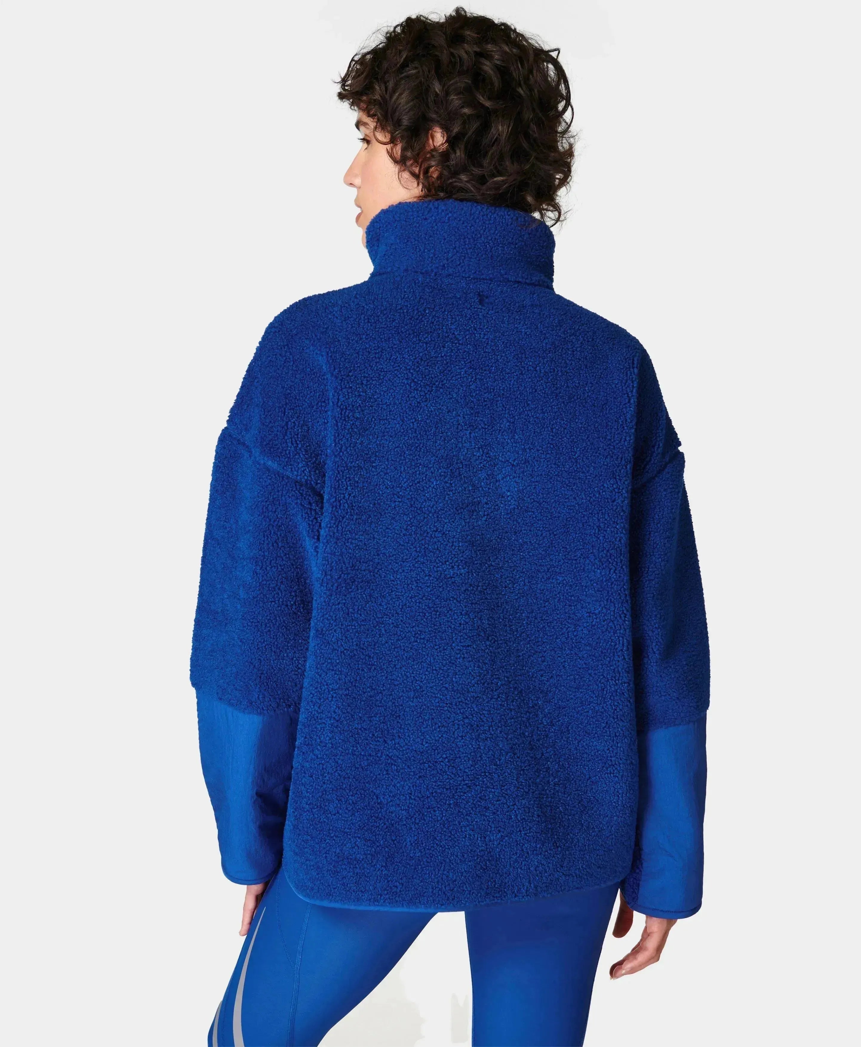 Plush Textured Half Zip Sb9535 Lightning-Blue