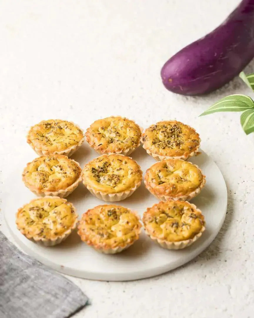 Mini Smoky Eggplant Quiche (Set of 12) (GF/V)