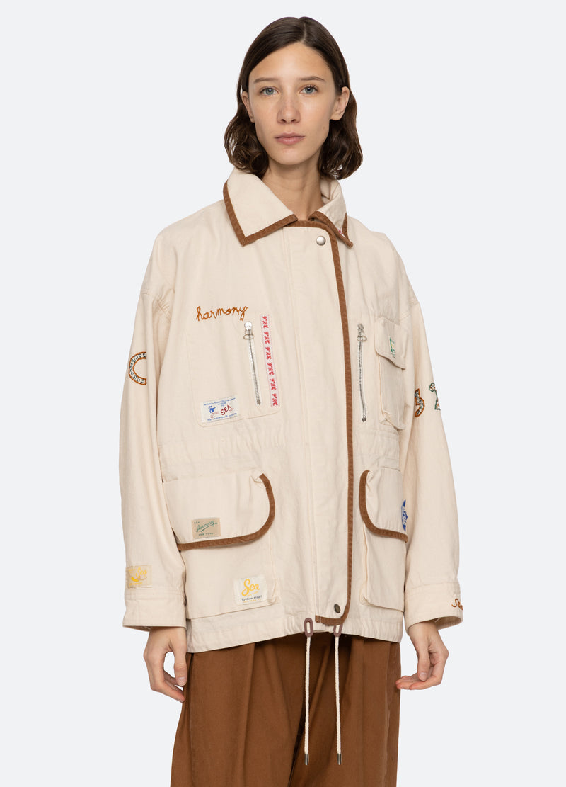 Carolyn Workwear Jacket Pf25-038 Cream