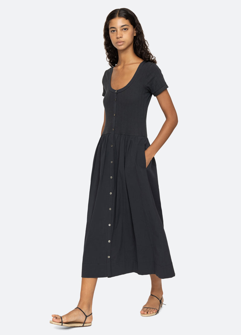 Dress Salome Vegetable Ss24-038 Charcoal