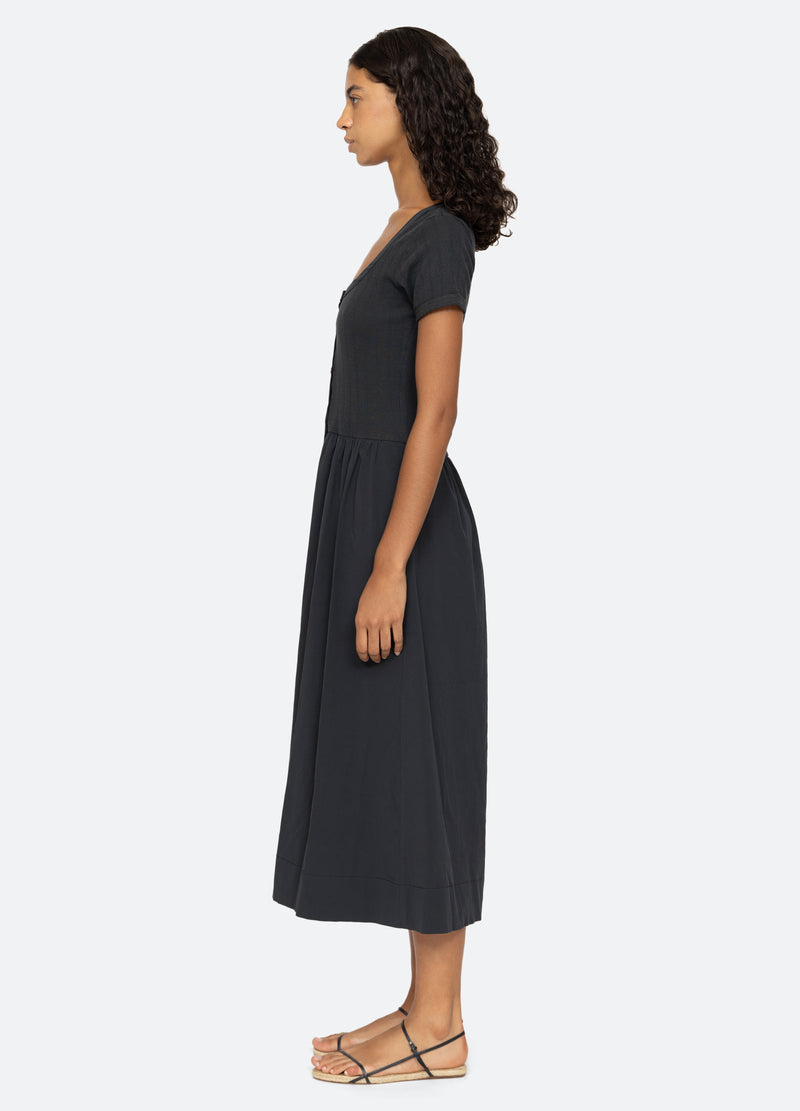 Dress Salome Vegetable Ss24-038 Charcoal