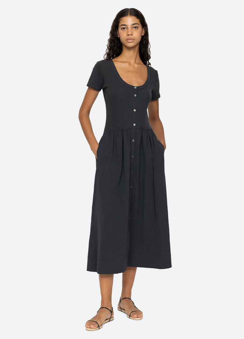 Dress Salome Vegetable Ss24-038 Charcoal