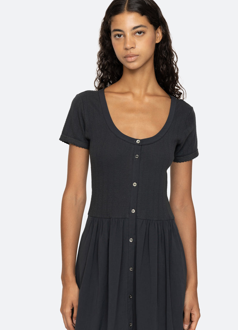 Dress Salome Vegetable Ss24-038 Charcoal