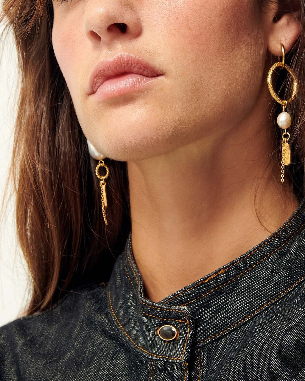 Earring Toti Pearl Dore