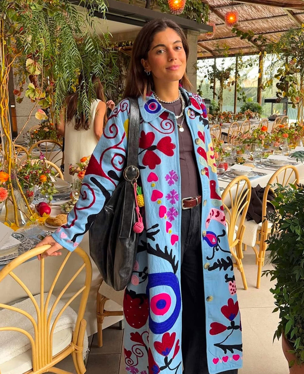 Coat Se1554 Rose Suzani Blue-Bell