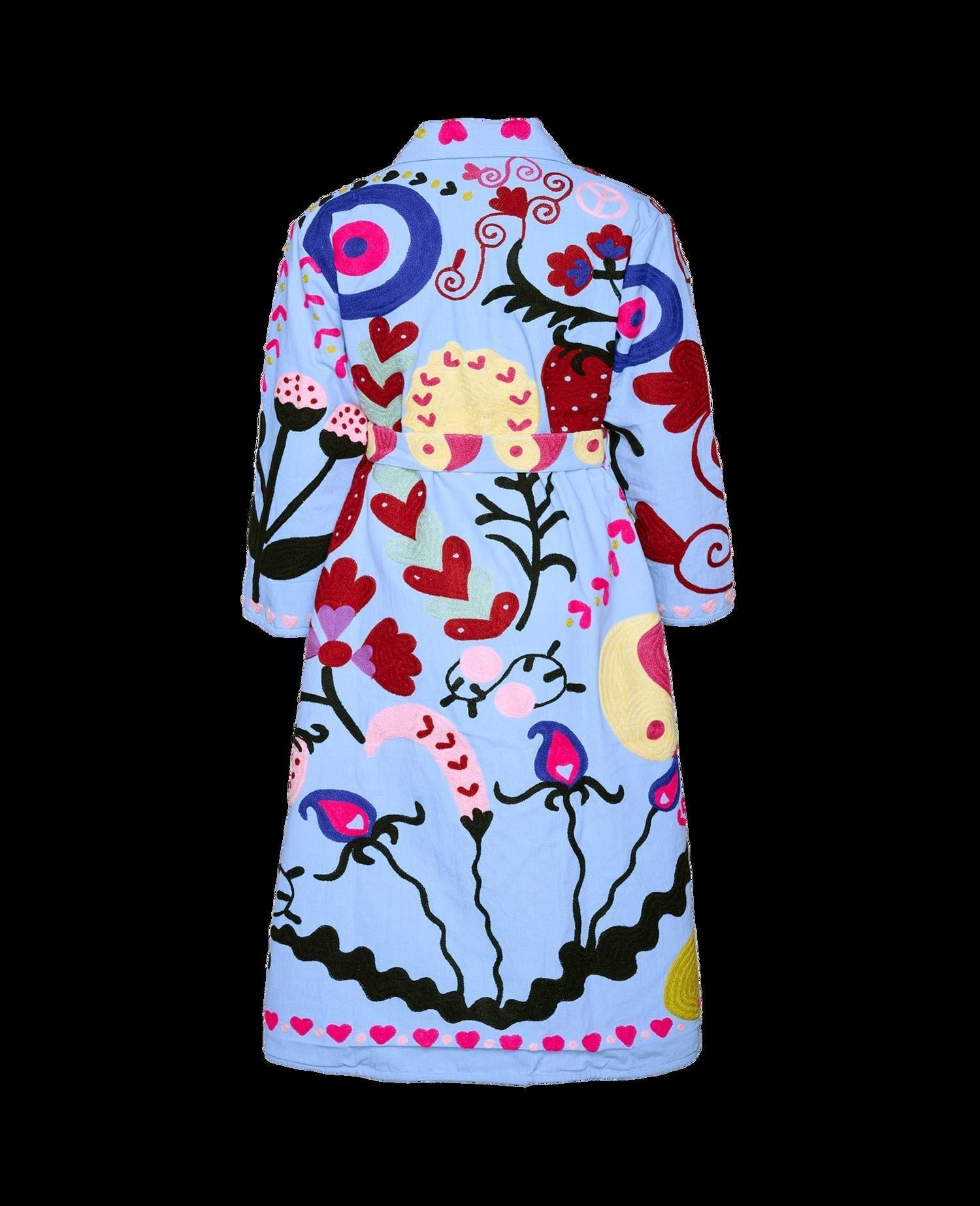 Coat Se1554 Rose Suzani Blue-Bell