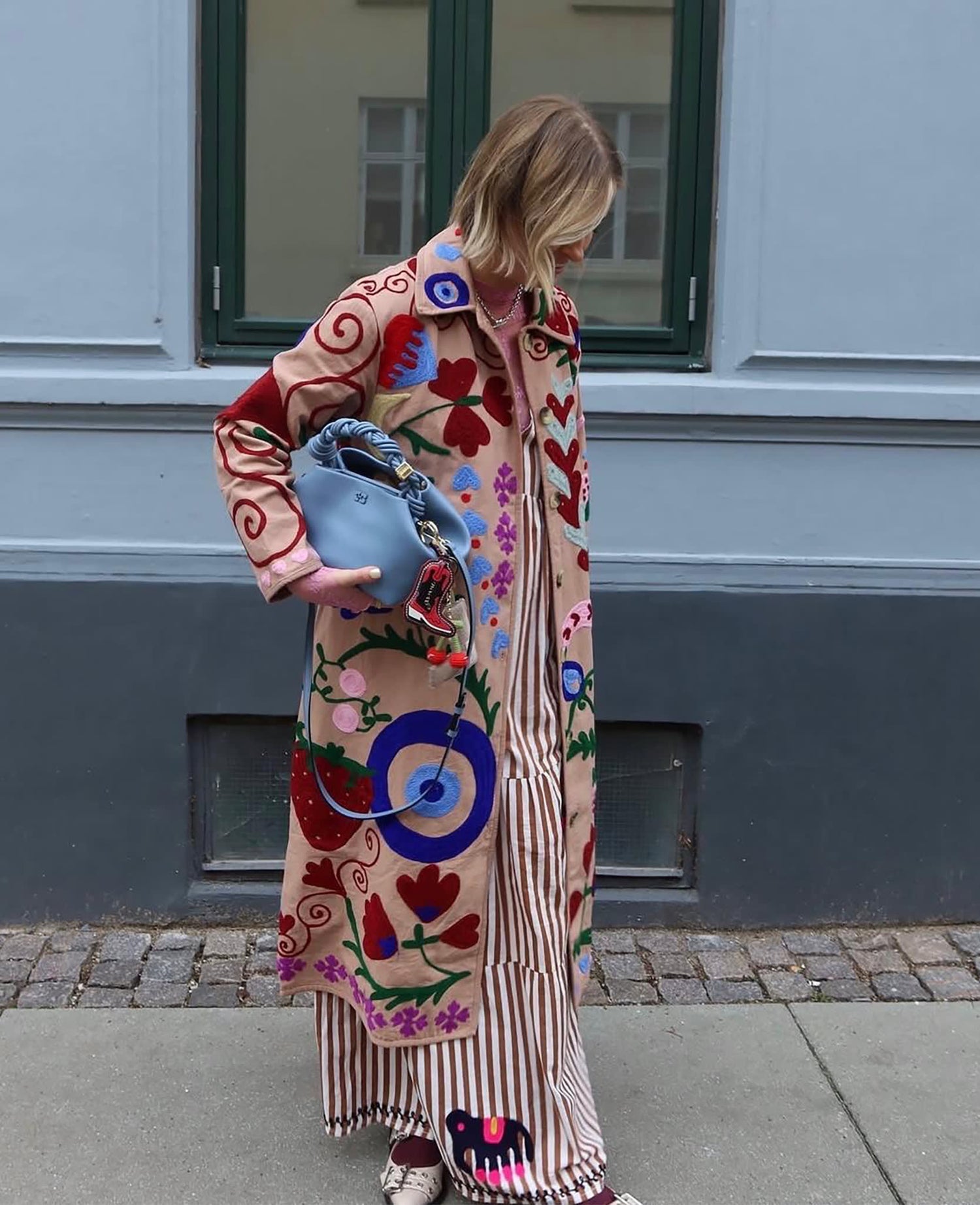 Coat Se1554 Rose Suzani Sand-Wave