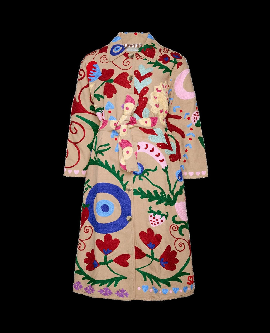 Coat Se1554 Rose Suzani Sand-Wave