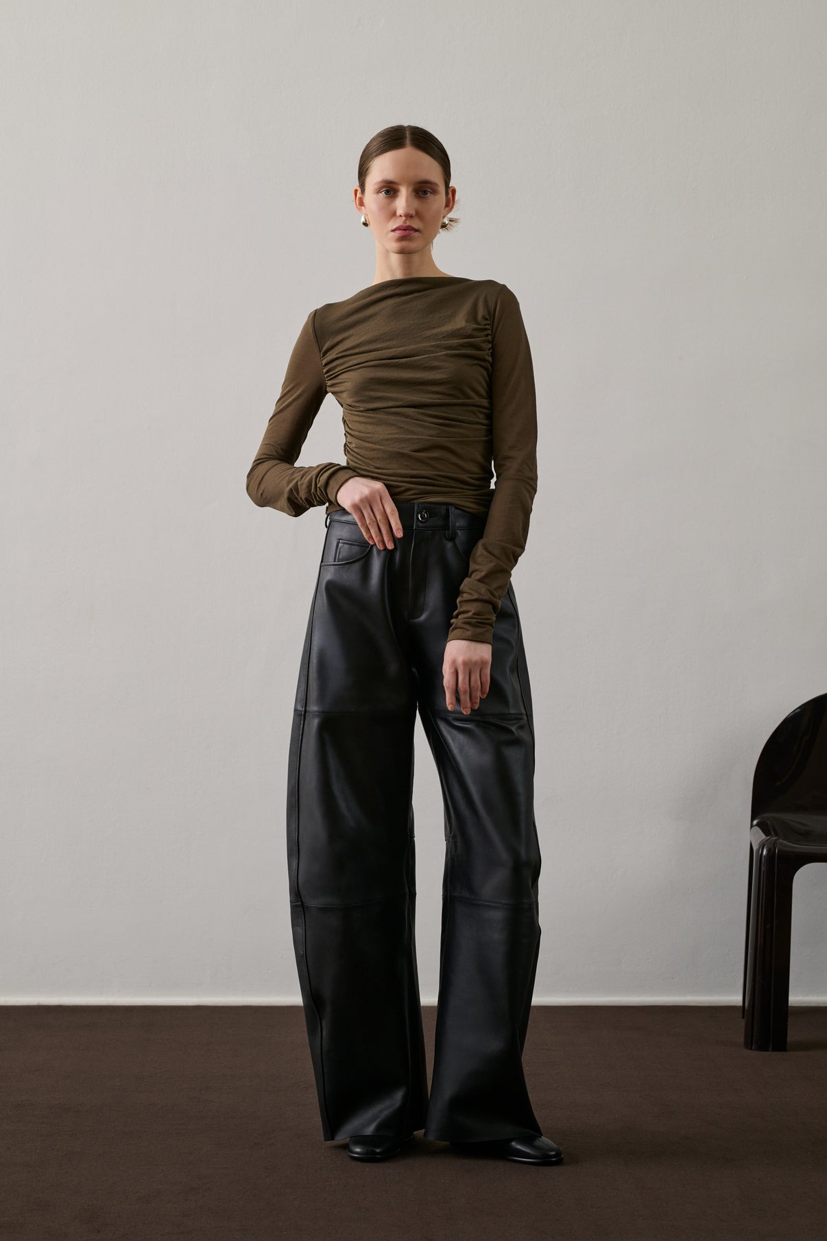 Sweatshirt Tsh0135 Gaia Marron-Kaki