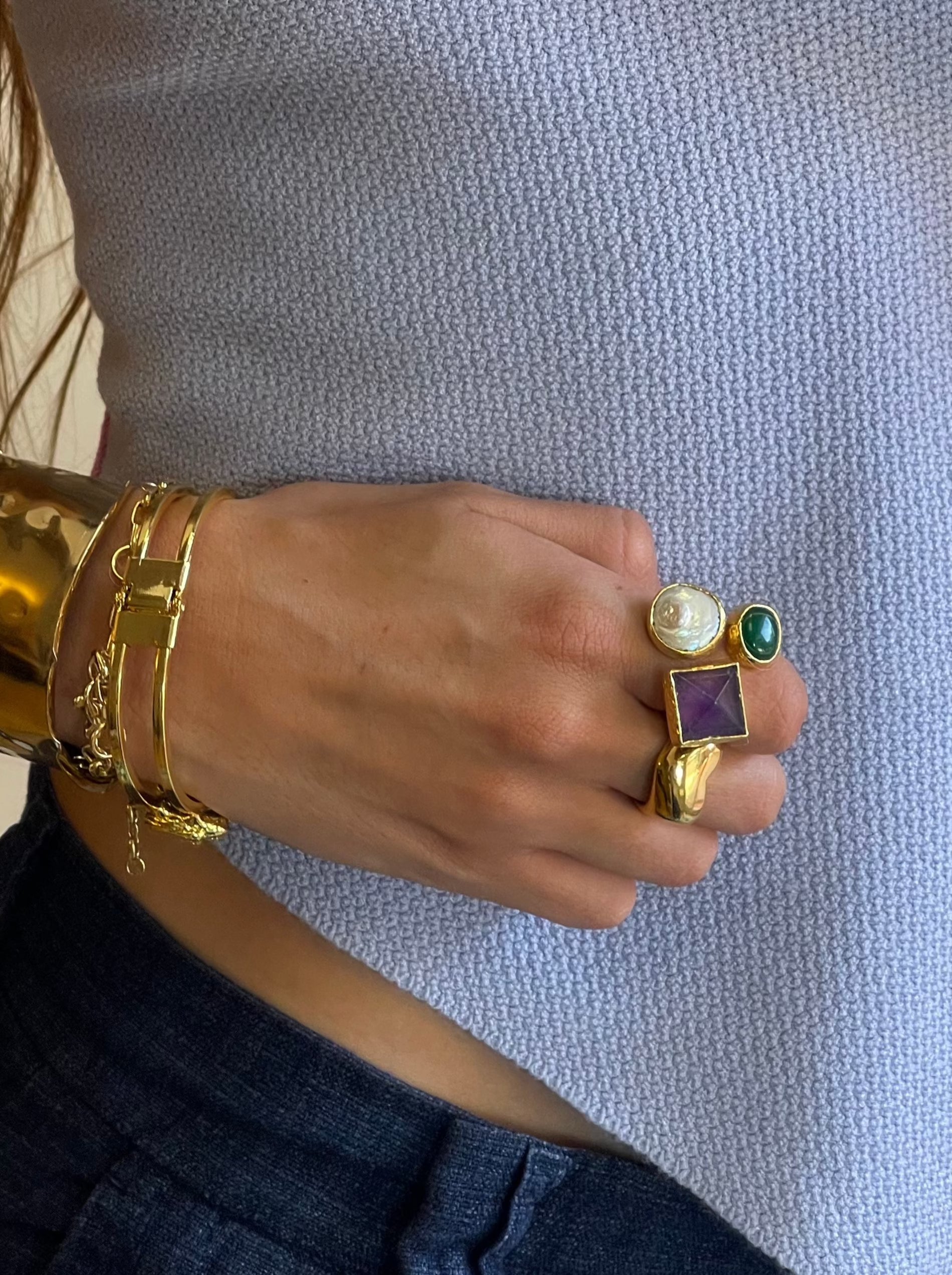 Ring Avant-garde Green