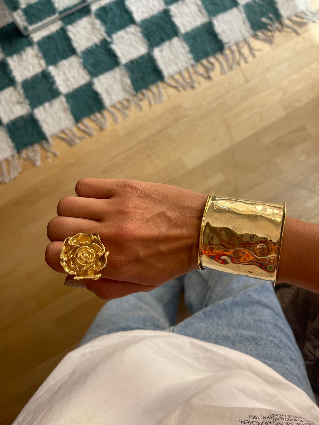 Bangle Bracel Reflejos Gold