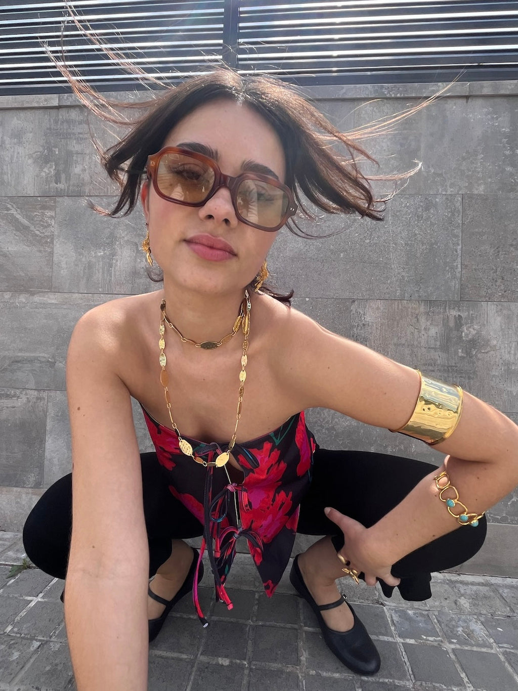 Bangle Bracel Reflejos Gold