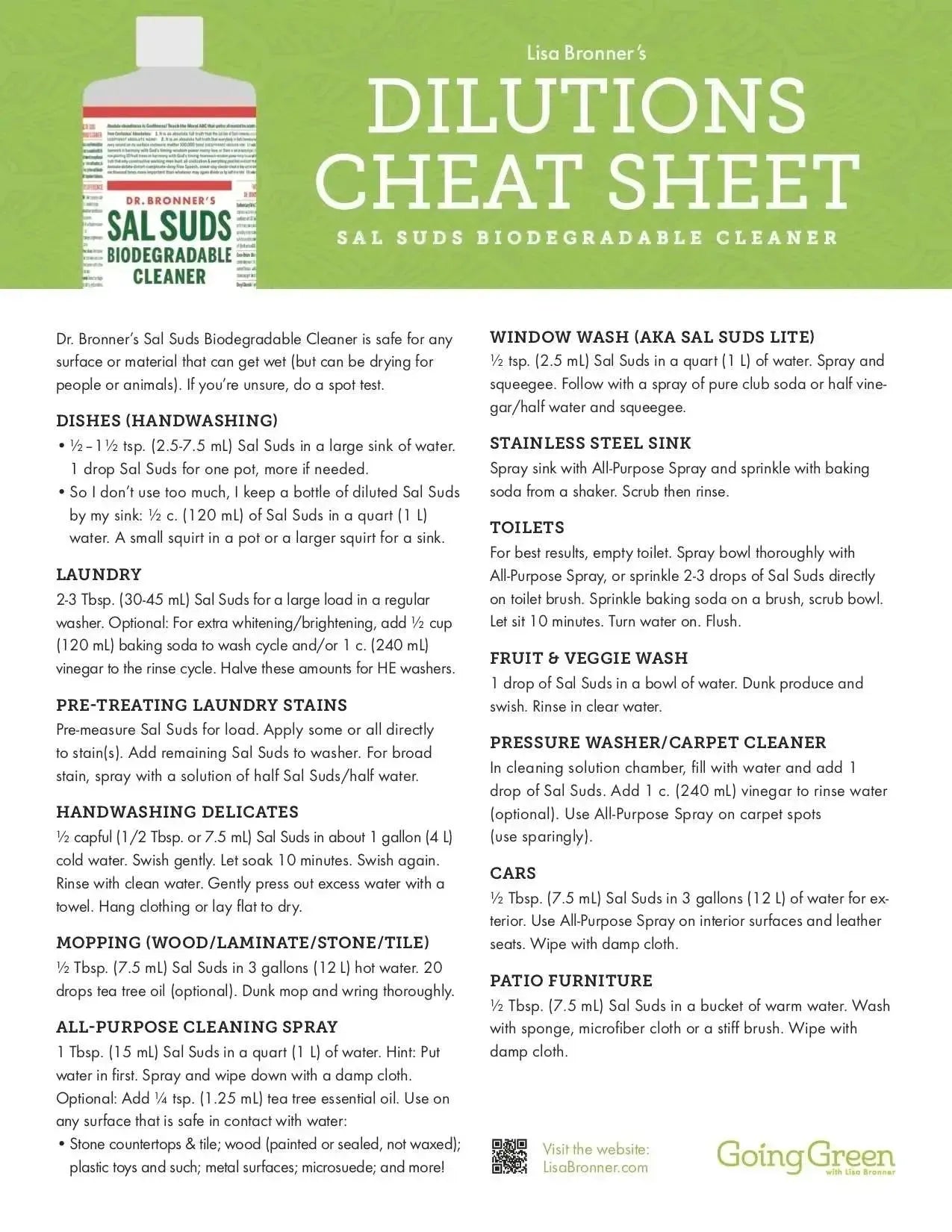 Dr. Bronner's - Sal Suds Liquid Cleaner 16 oz