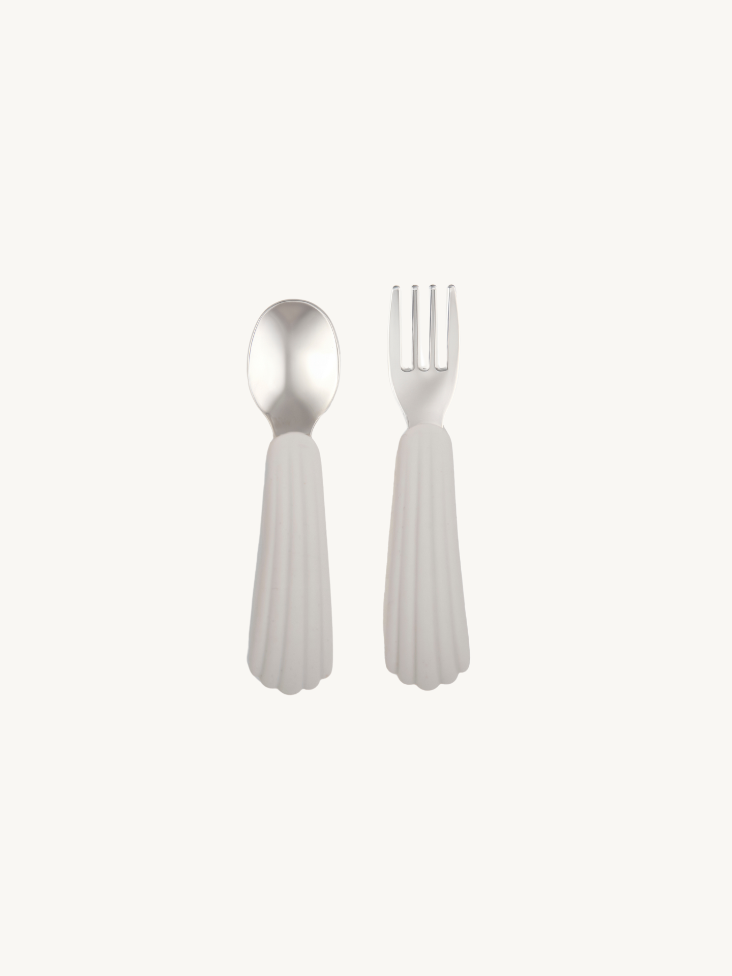 Seashell Baby Fork and Spoon - Sand