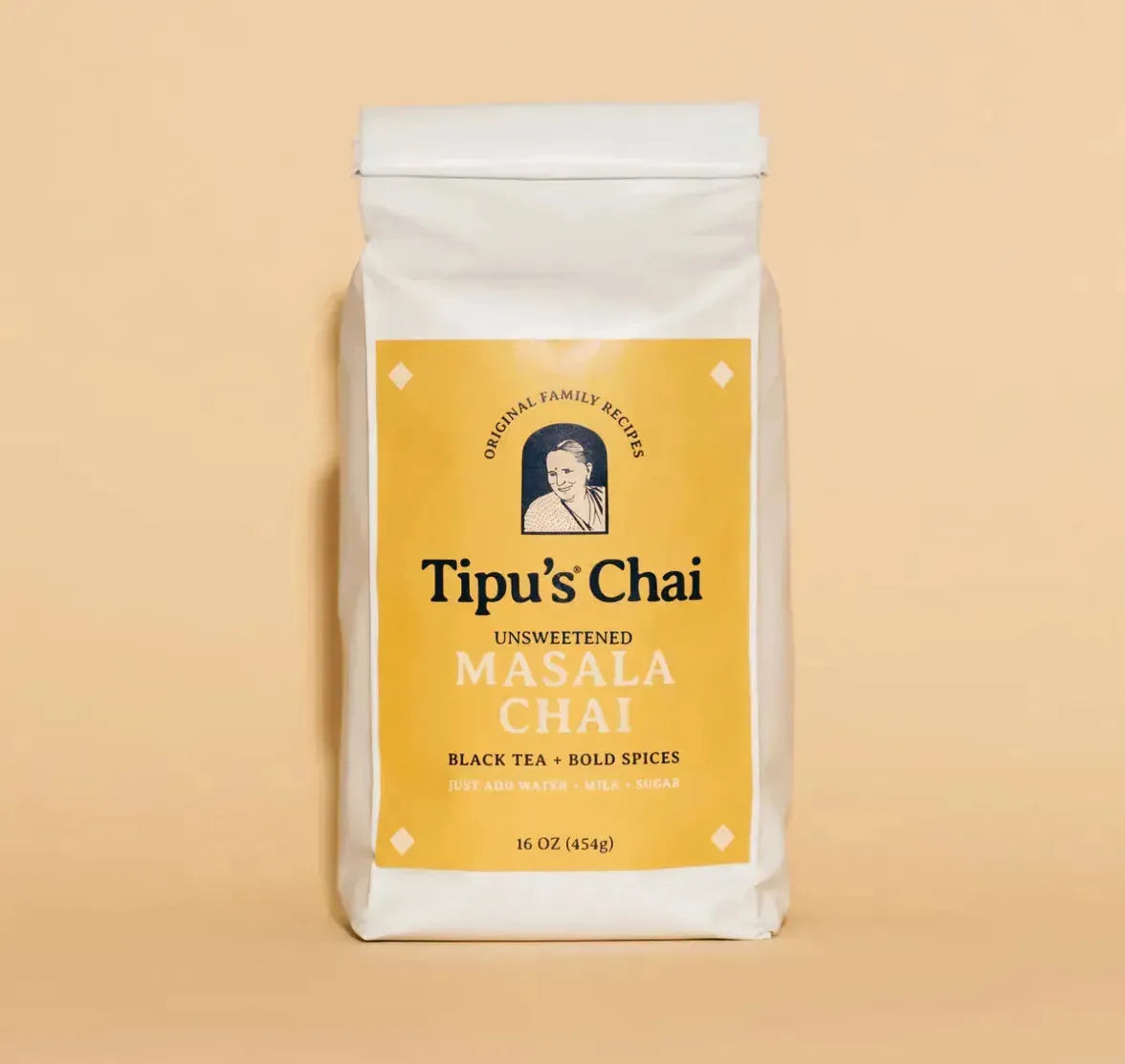 Tipu's Chai: Unsweetened Masala Chai (Black Tea) 16 oz