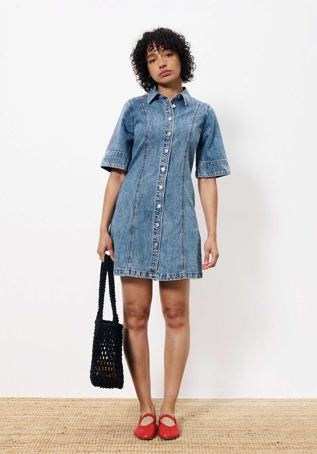 Denim Dress Chc-25011 Ellyne Bleu-Jean