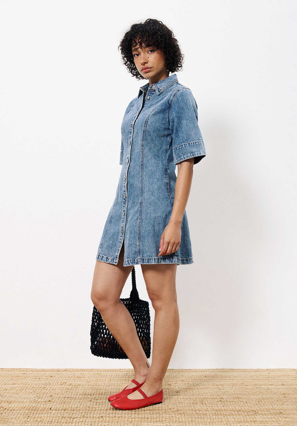 Denim Dress Chc-25011 Ellyne Bleu-Jean