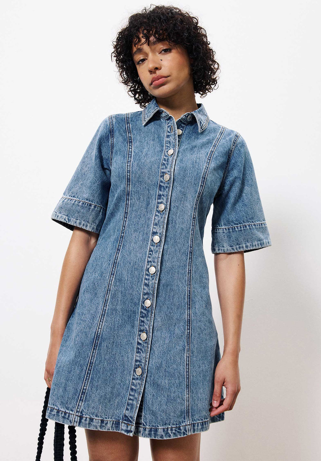 Denim Dress Chc-25011 Ellyne Bleu-Jean