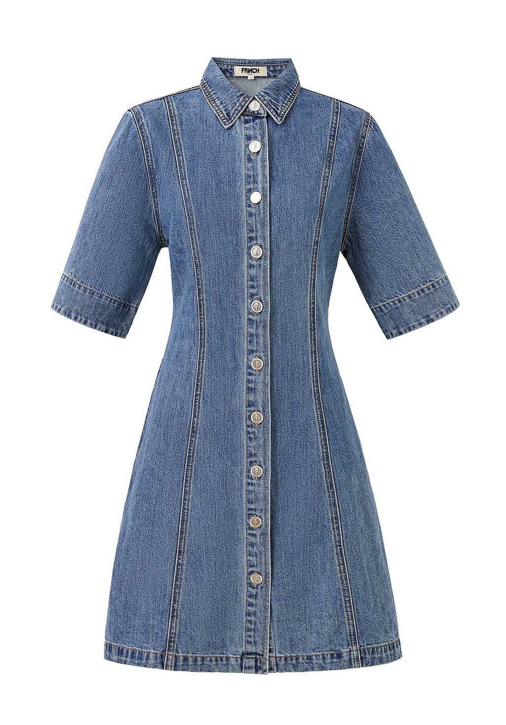 Denim Dress Chc-25011 Ellyne Bleu-Jean