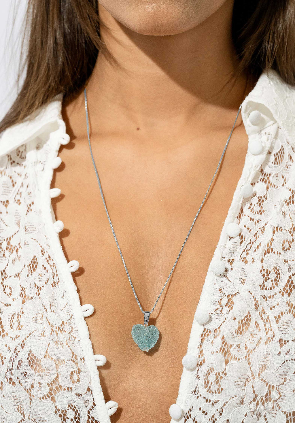 Necklace Jelly He Jelly Heart P Baby-Blue-S