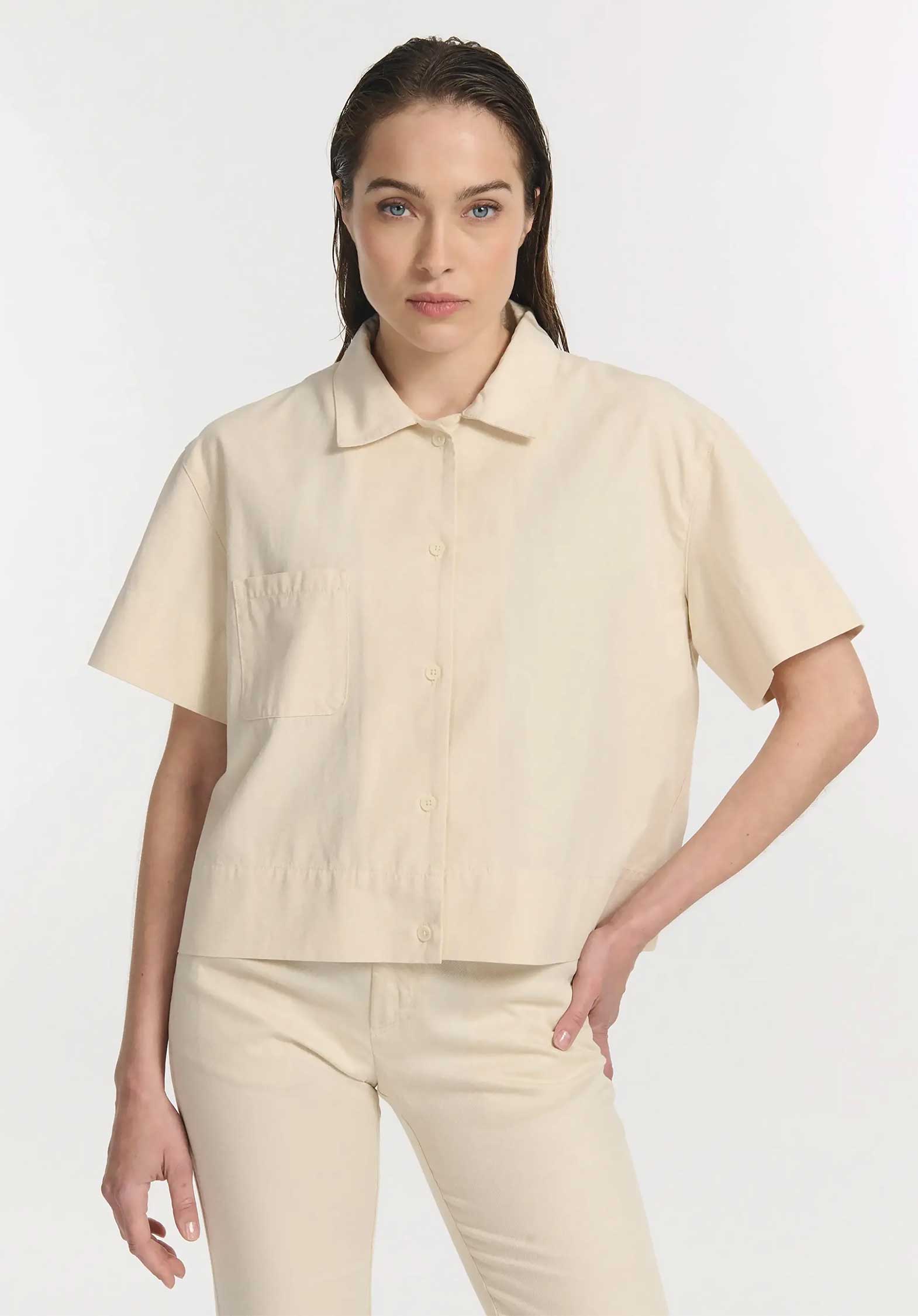 Shirt Po1394-251 Dover Canvas Ecume