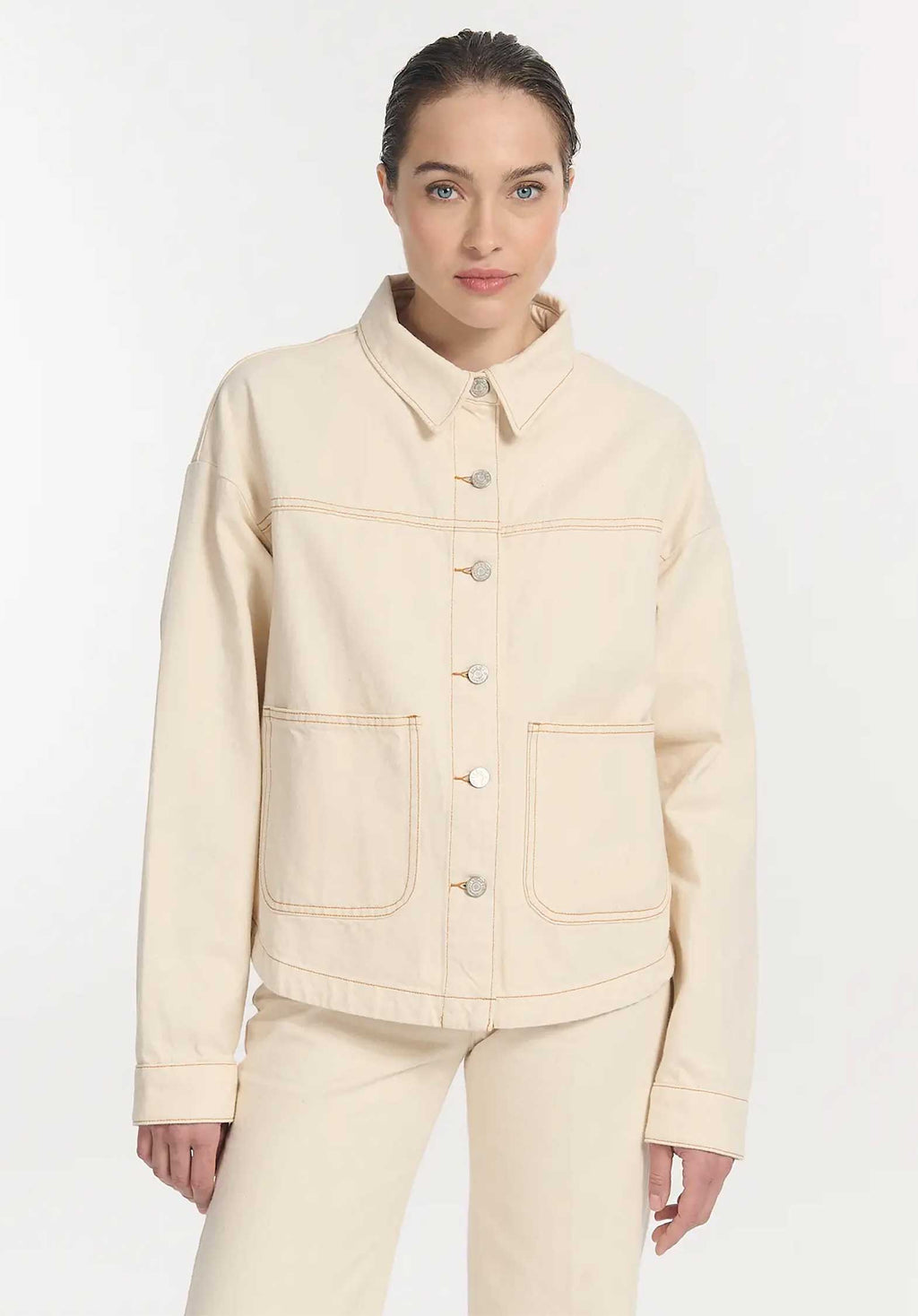 Denim Jacket Po1429 Betty Denim Ecru