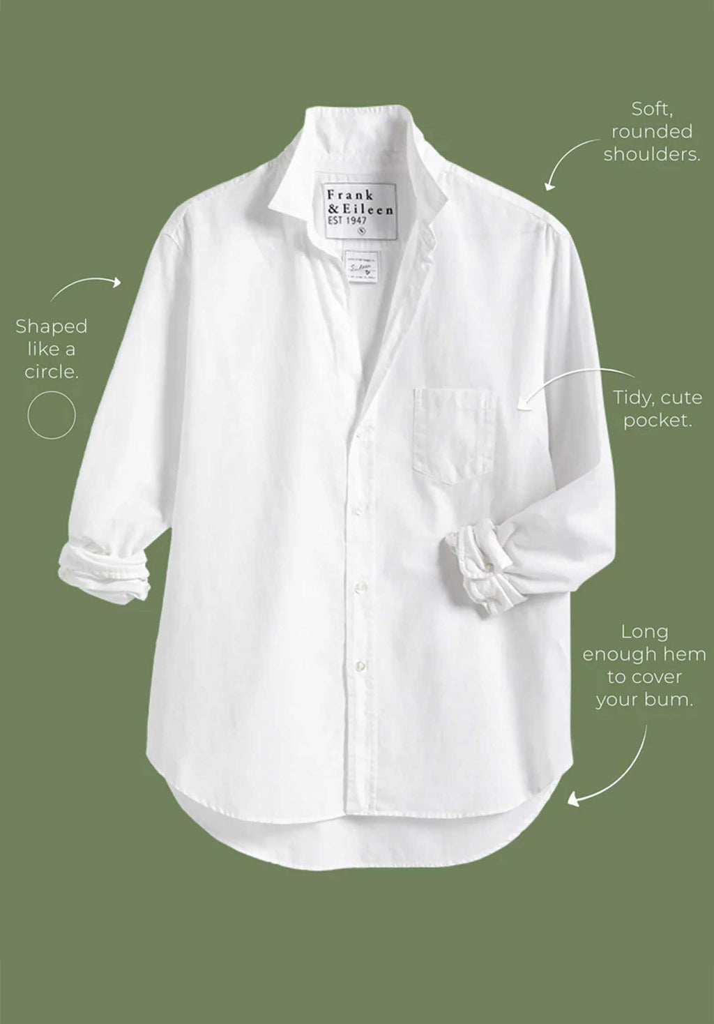 Shirt Eileen Eileen Classic W Classic-White-Chambr