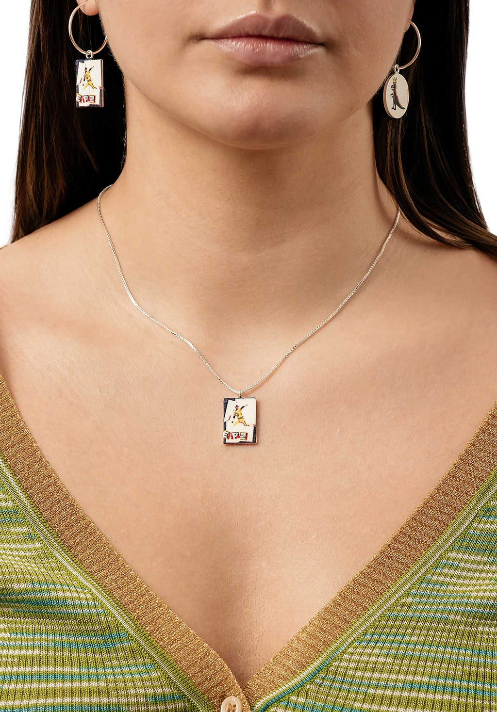 Necklace Basquiat Epz Baseball Silver