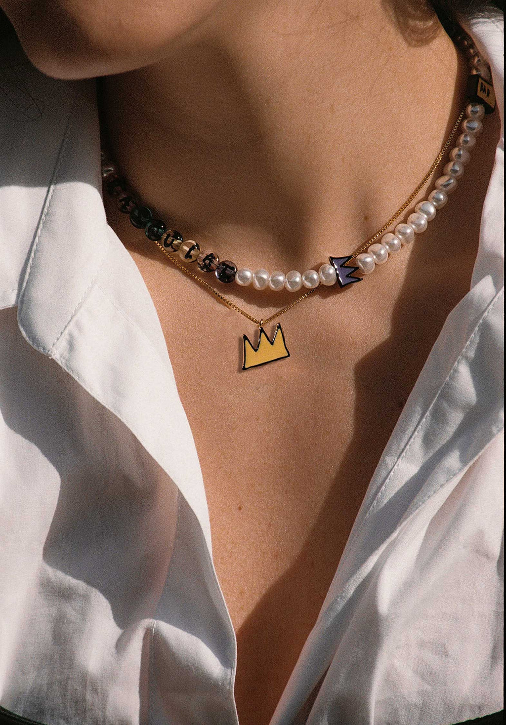 Necklace Crown Of Basquiat Crown Gold