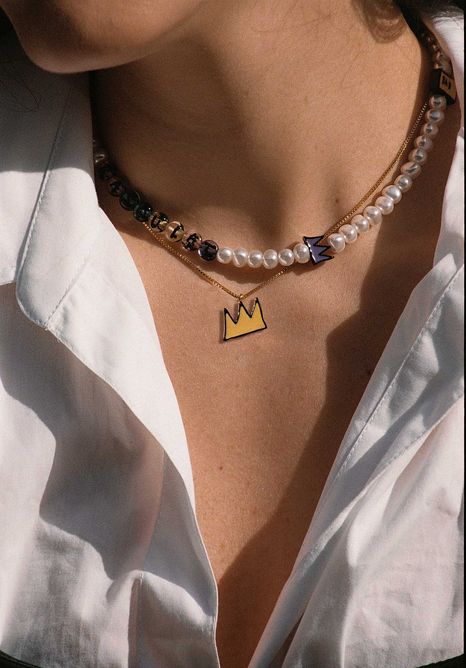 Necklace Crown Of Basquiat Crown Gold