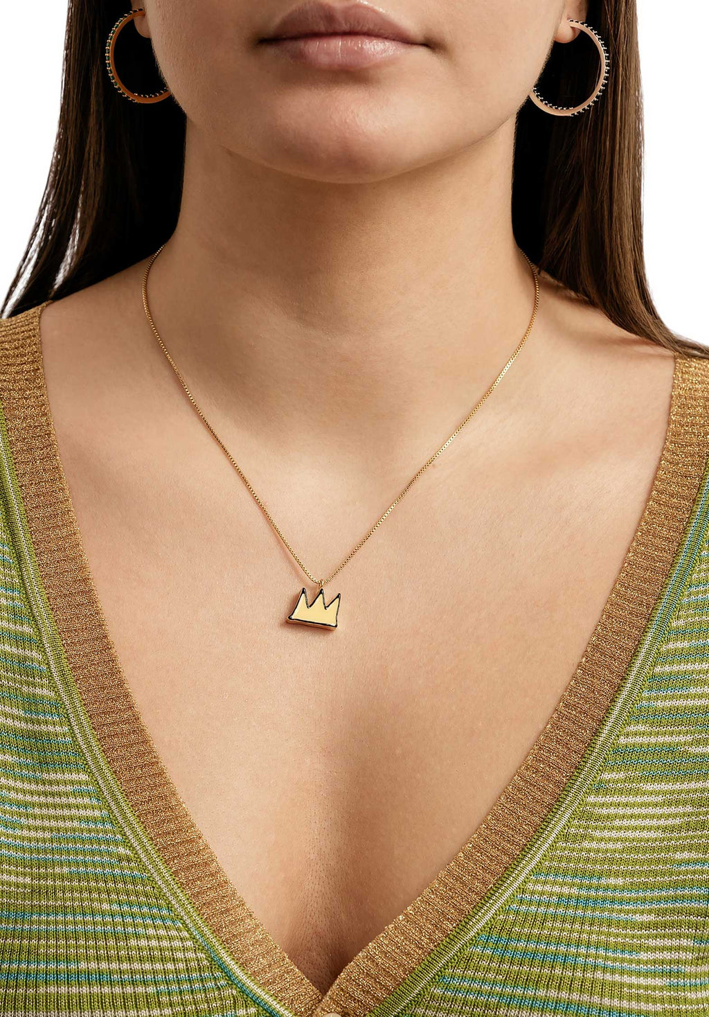 Necklace Crown Of Basquiat Crown Gold