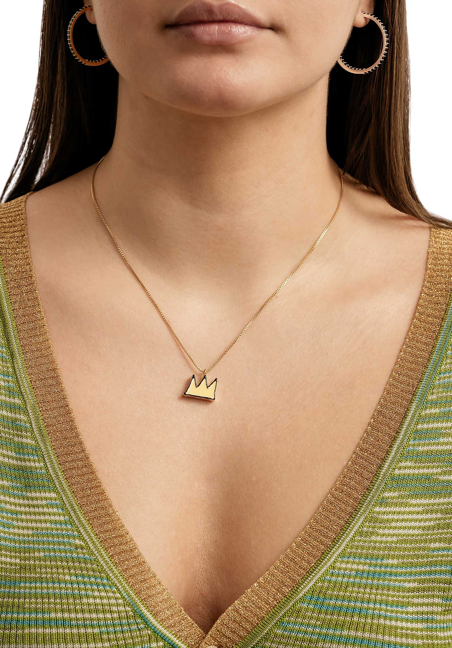 Necklace Crown Of Basquiat Crown Gold
