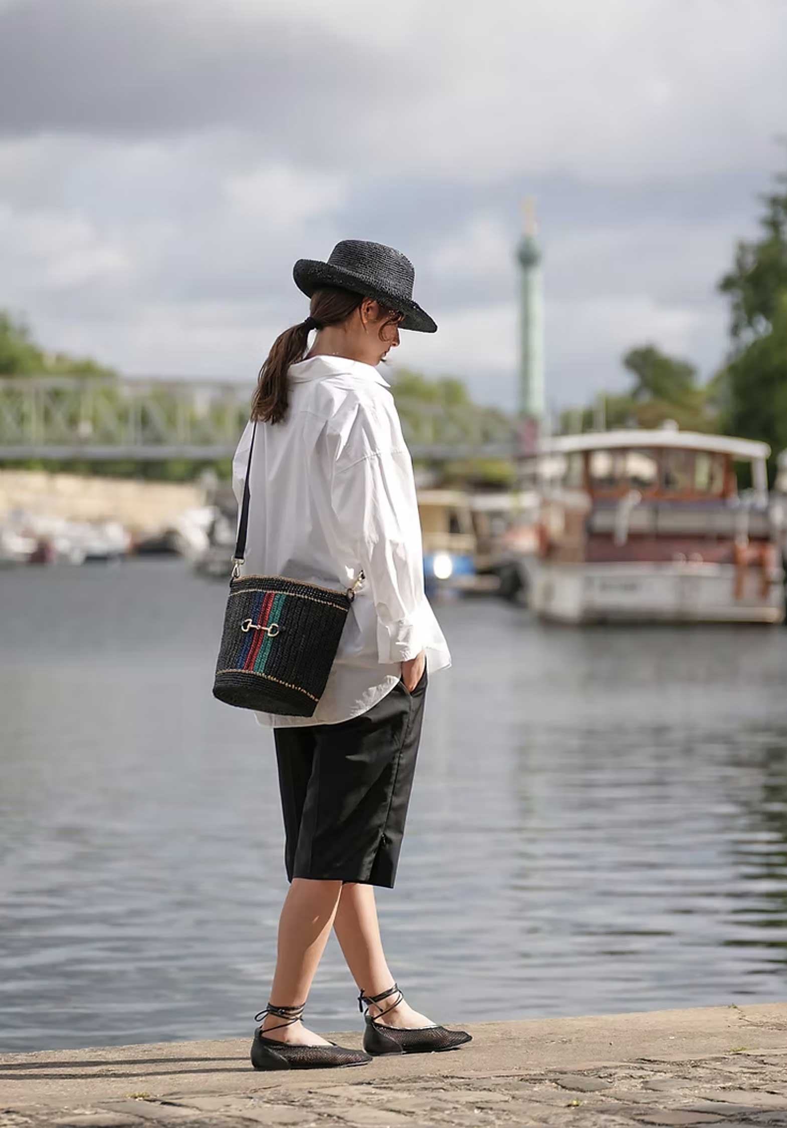 Raffia Soa Noir-Raye-It