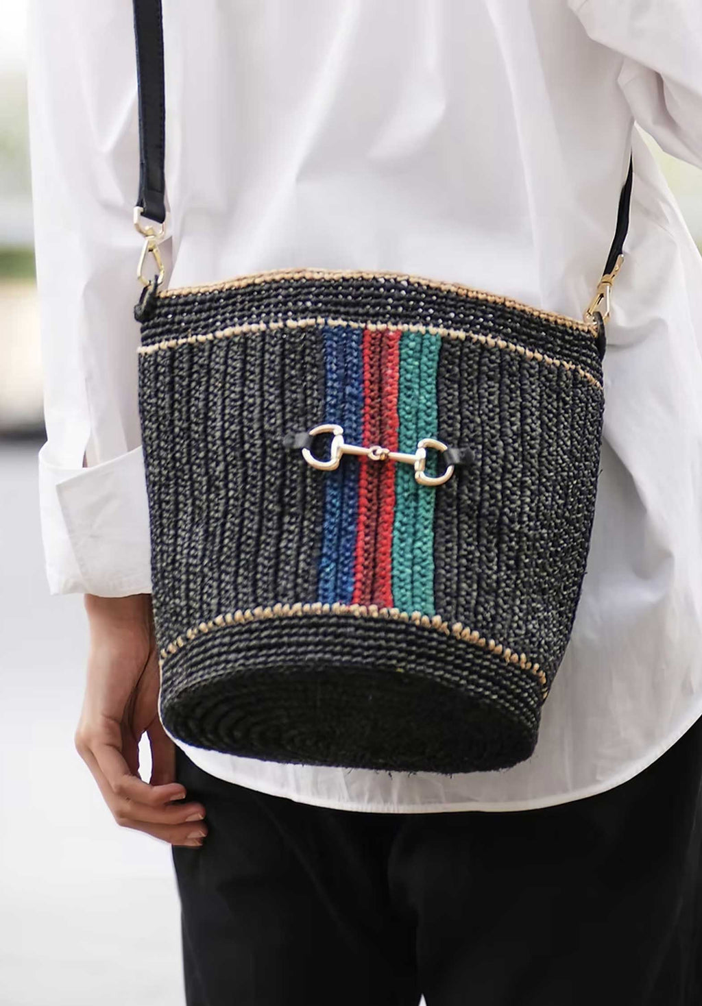 Raffia Soa Noir-Raye-It