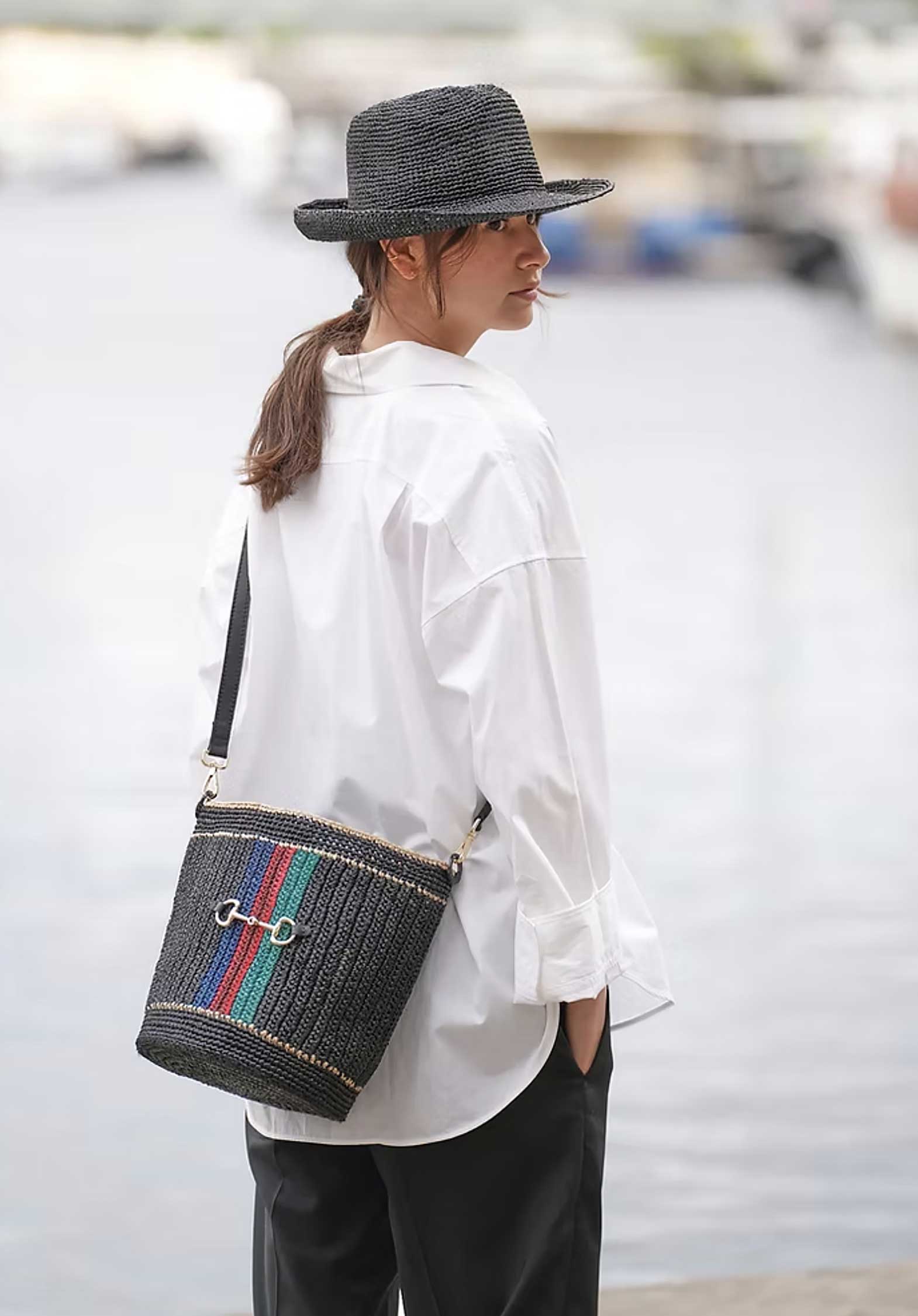 Raffia Soa Noir-Raye-It