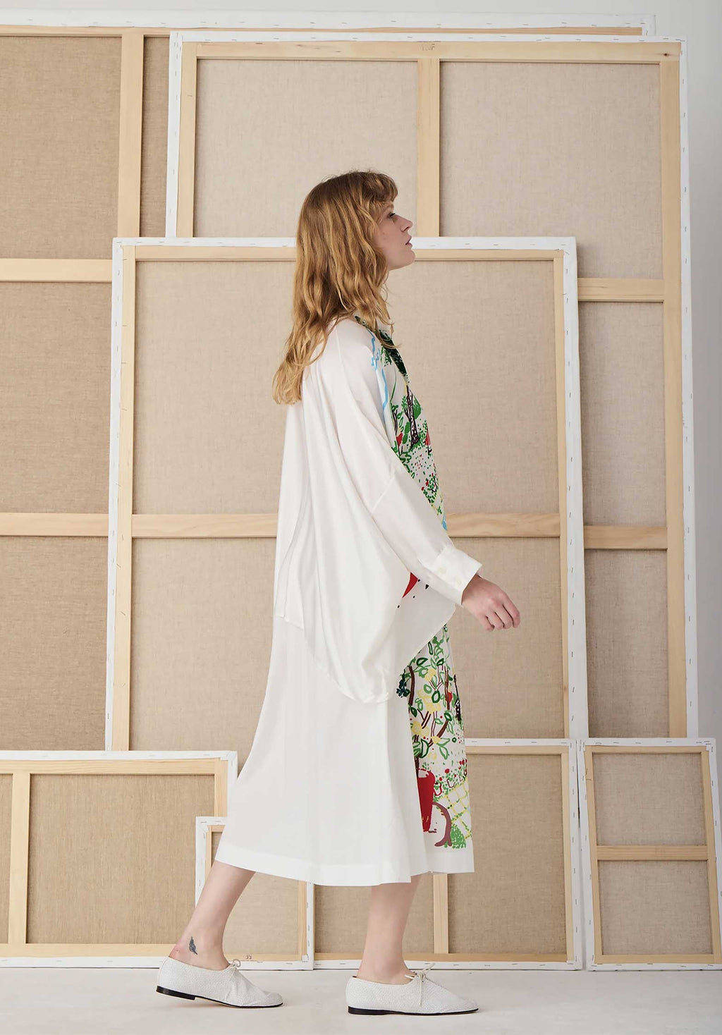 Skirt Printed Front Button Skirt Mona Pool-Day