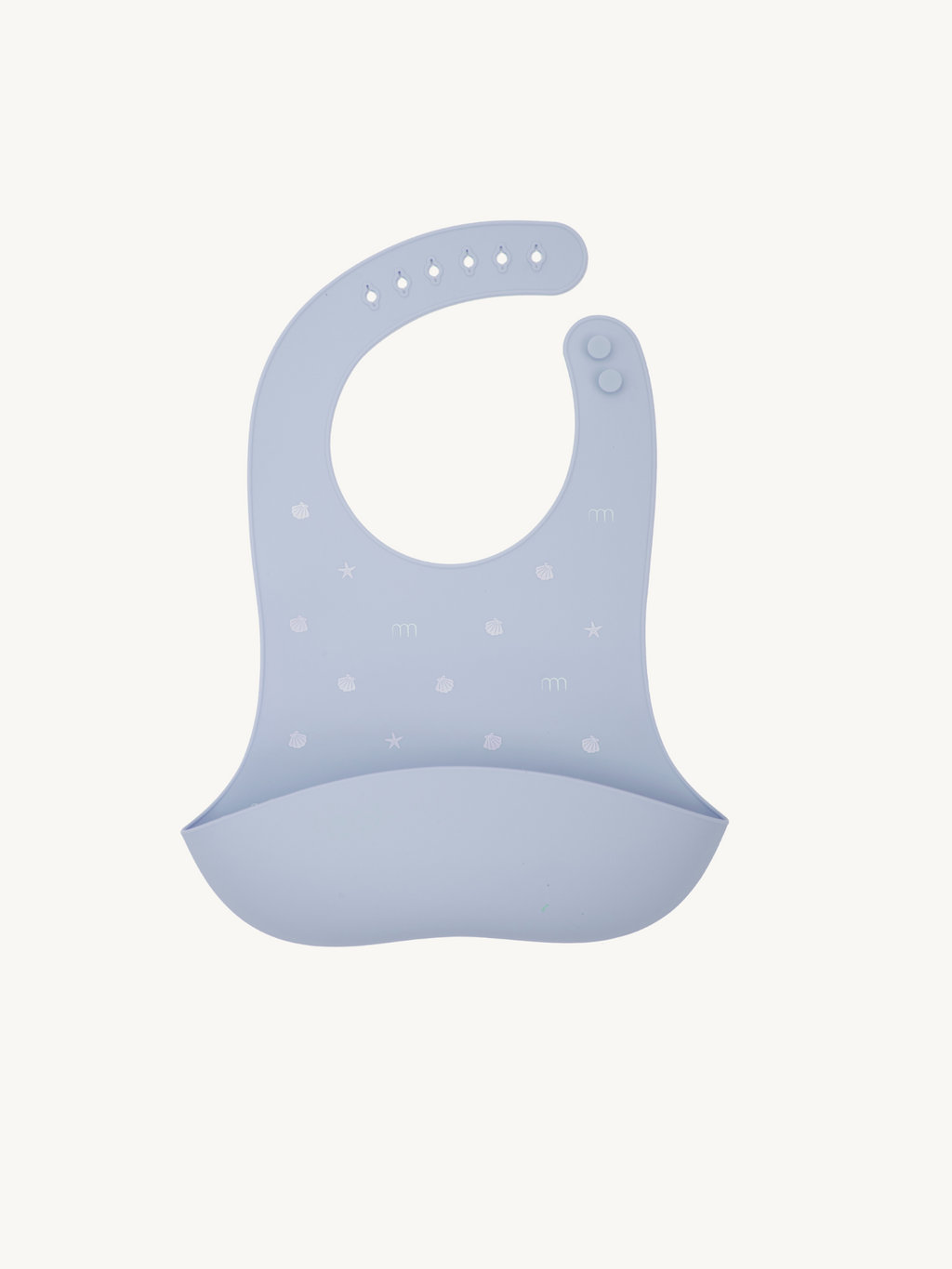 Seashell Silicone Bib - Blue｜For 4 Months+ Baby