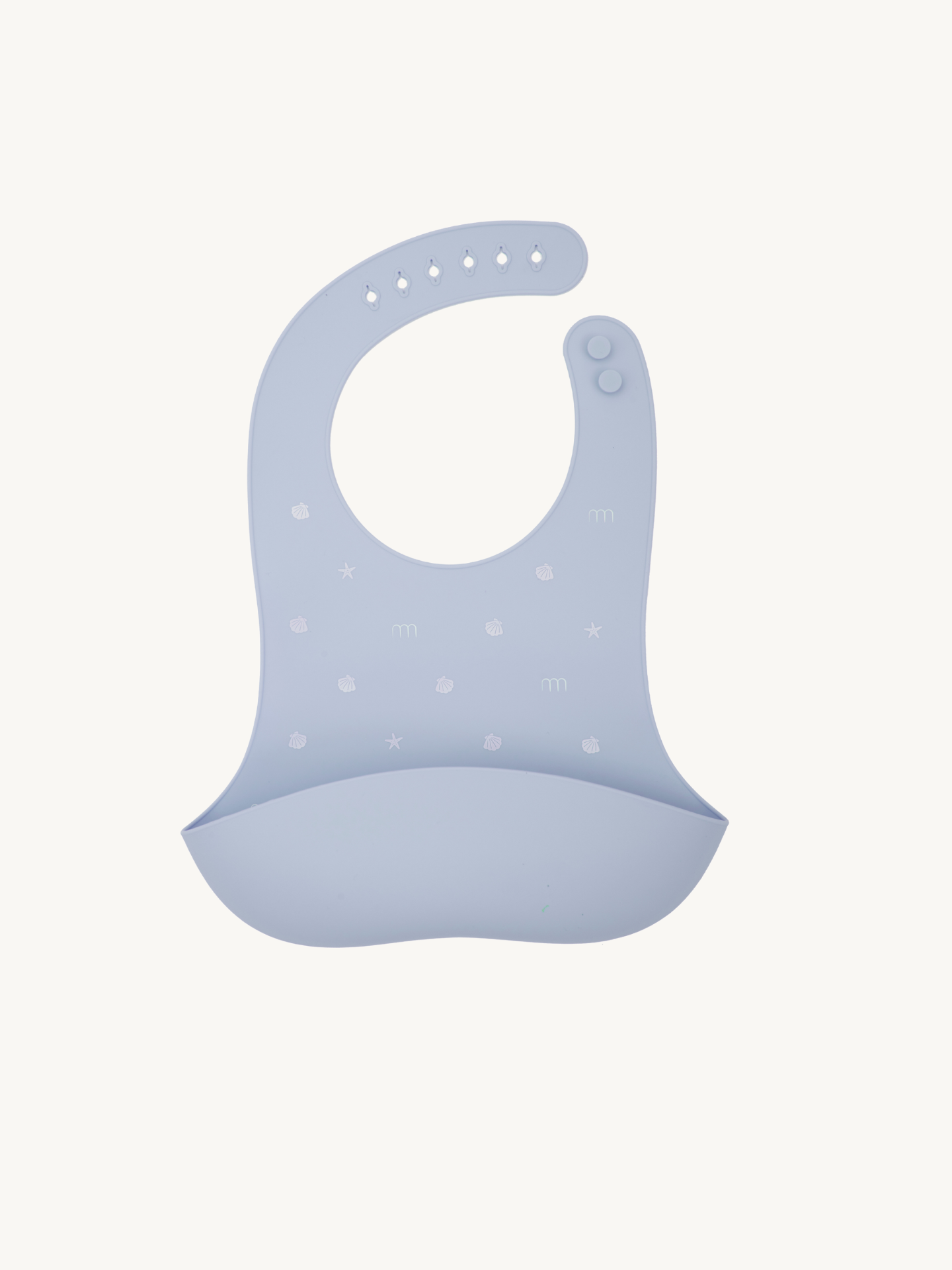 Seashell Silicone Bib - Blue｜For 4 Months+ Baby