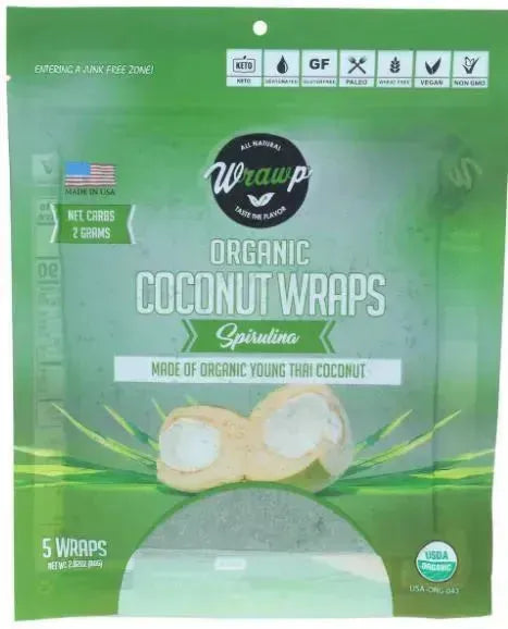 WrawP Coconut Wrap - Spirulina