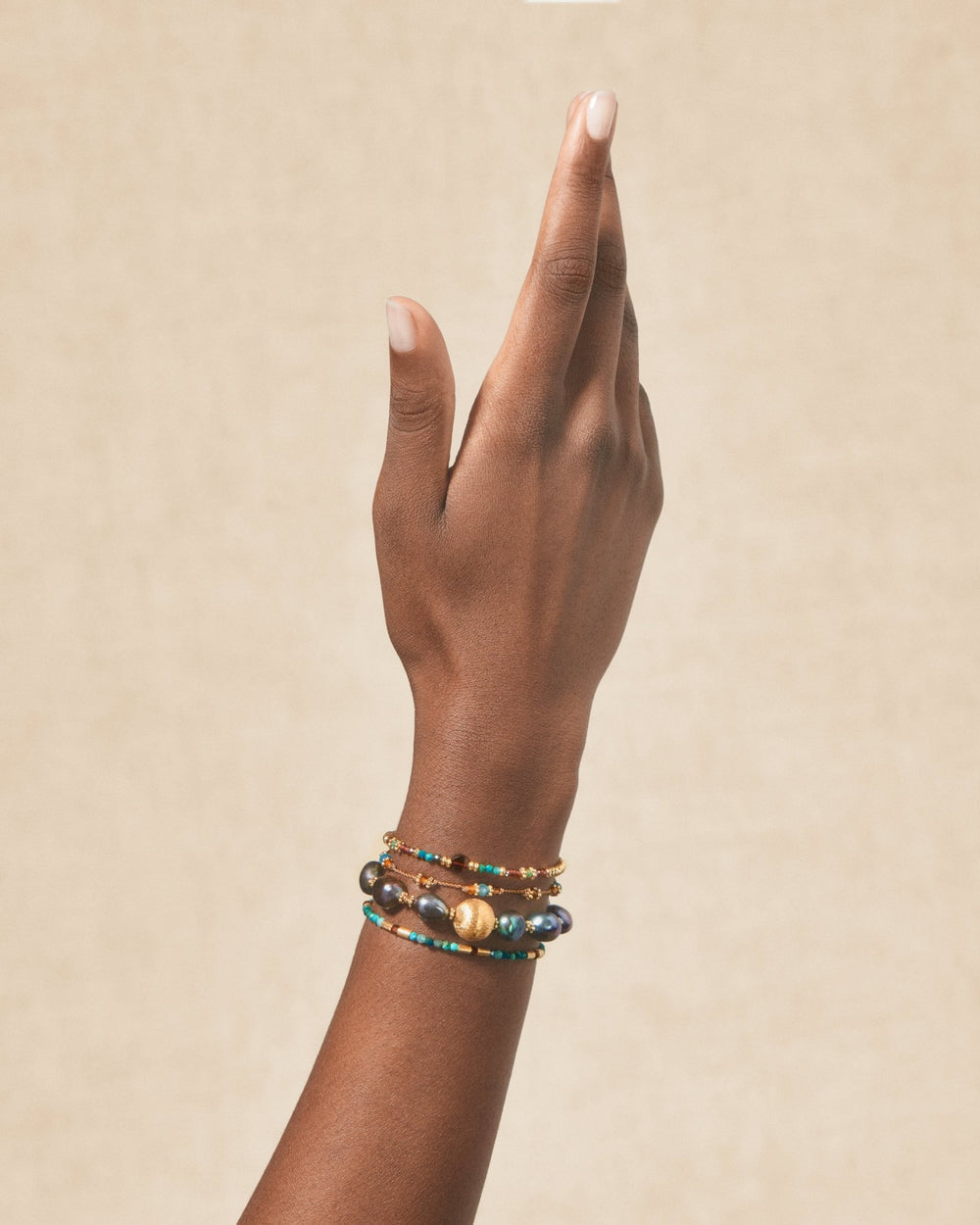 Ramabrac012 Rama Bracelet Grenat-Chrysocolle