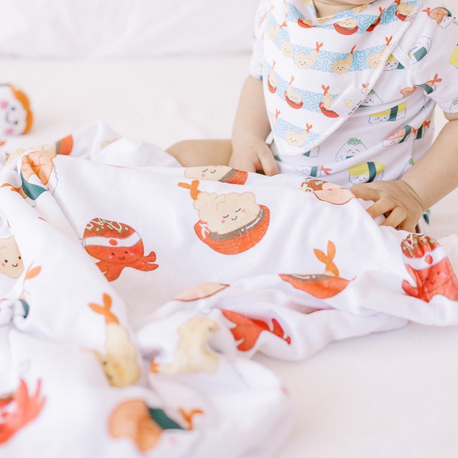 Minky Fleece Sensory Baby Blanket - Izakaya