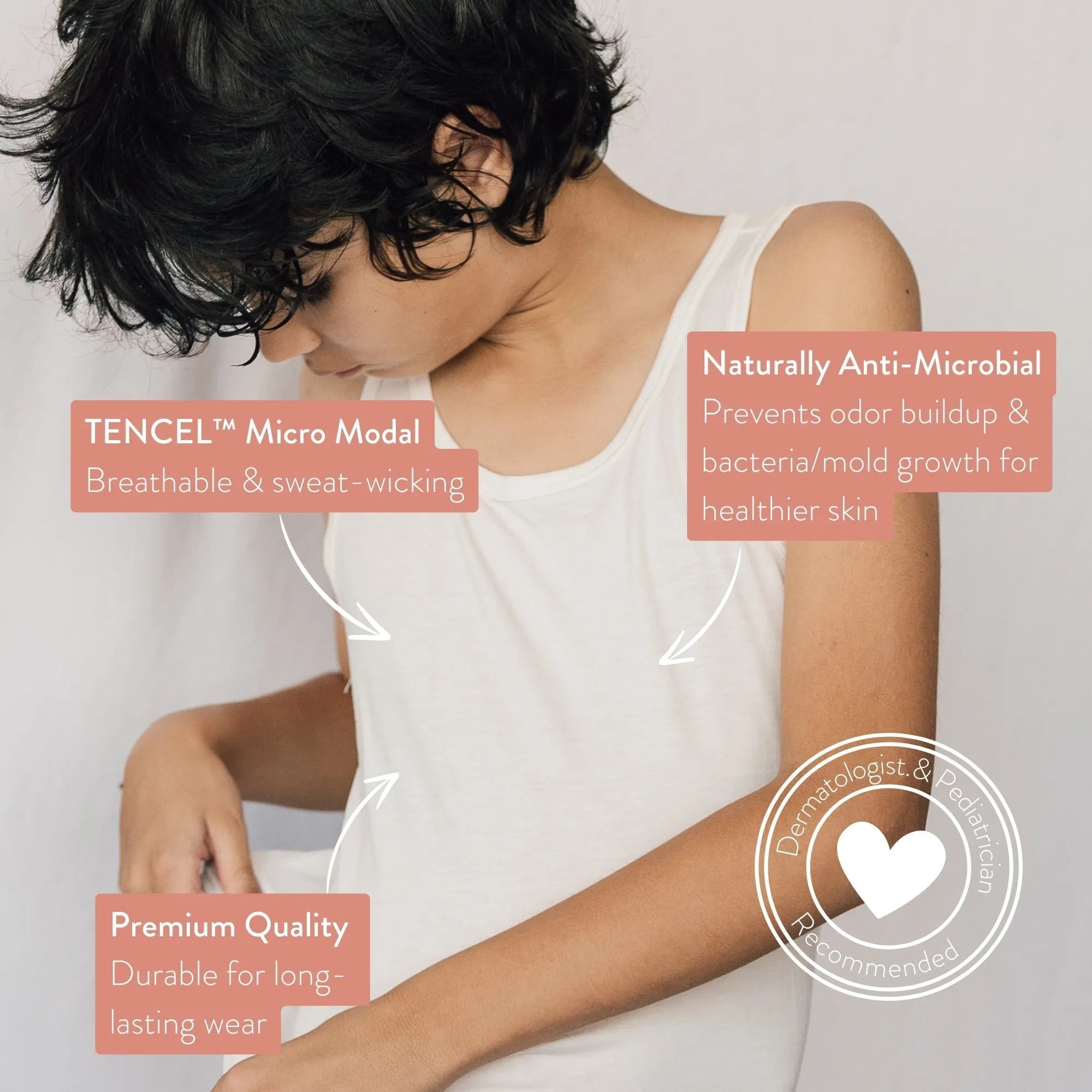 Teens' TENCELâ„?Micro Modal Ultra Soft Tank Tops - Set of 2